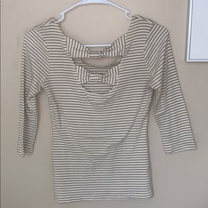Forever 21 Striped Top with Bows